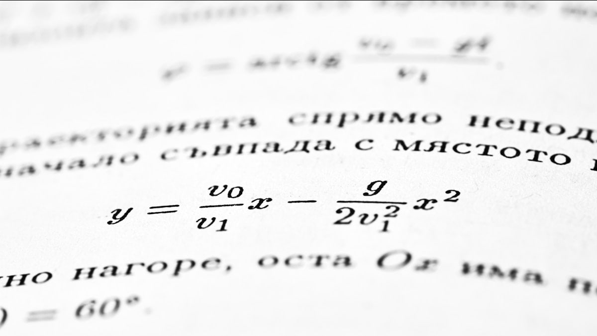 School science book close-up.